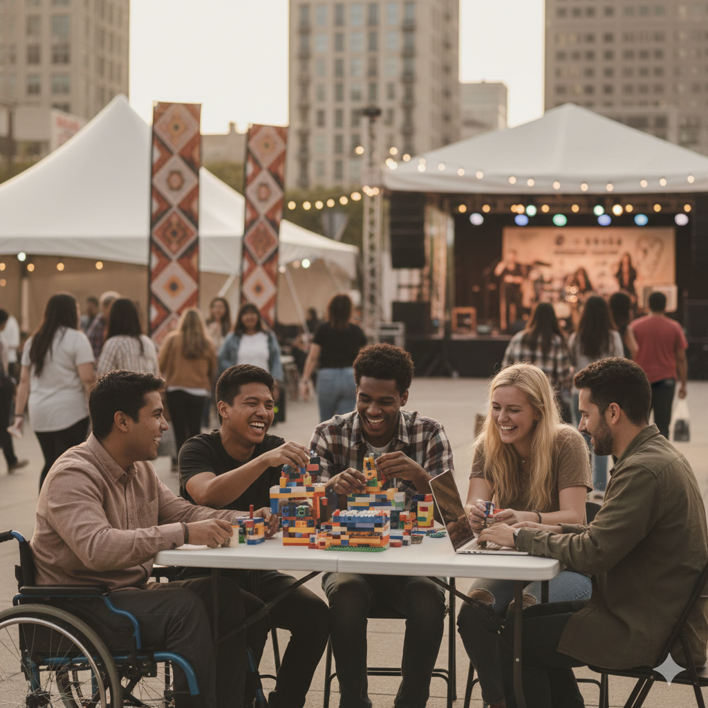 A Group of people having fun